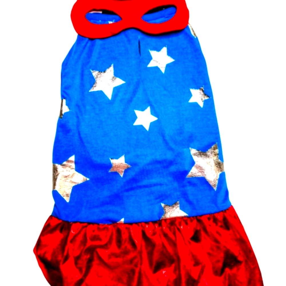 Heart to Tail Superhero Dog Costume Dress Mask NWT Medium